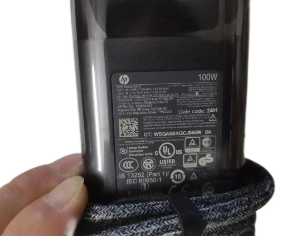 Genuine 100W USB-C HP ADP-90FE B Charger AC Adapter + Cable