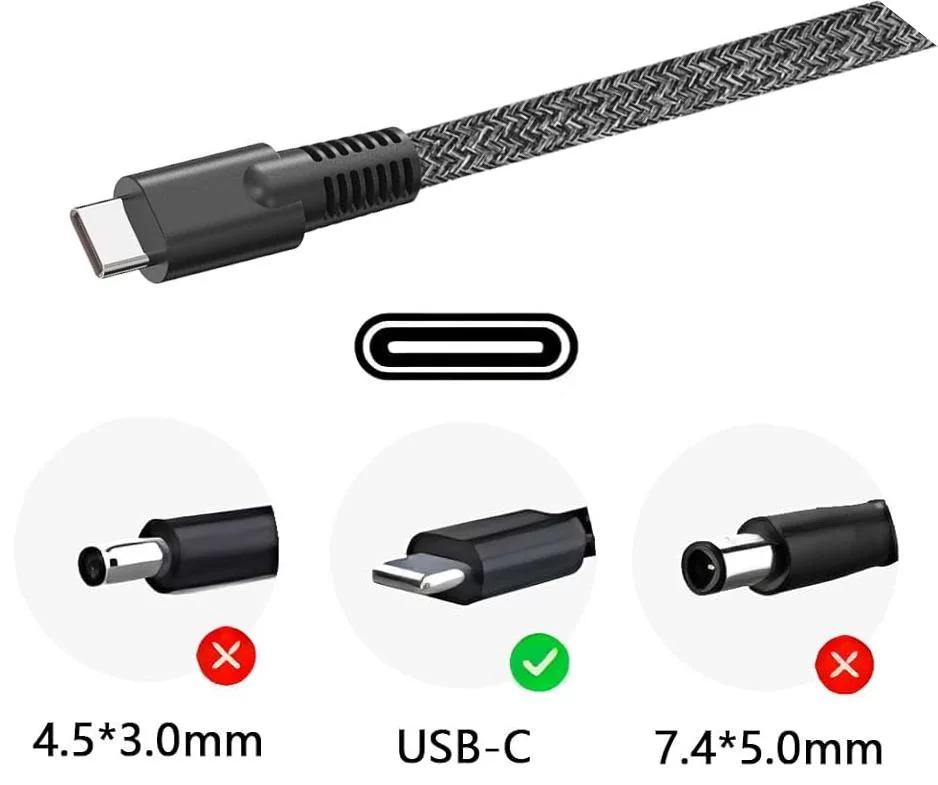 Genuine 100W USB-C HP ADP-90FE B Charger AC Adapter + Cable