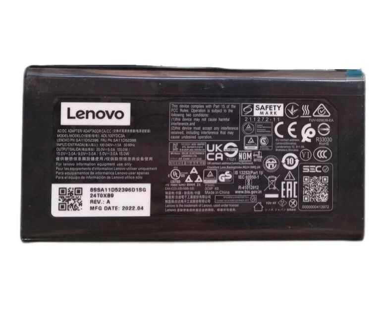 Genuine 100W USB-C Lenovo 5A11D52395 AC Adapter Charger + Cable