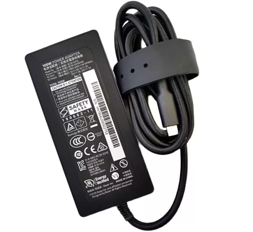 Genuine 100W USB-C Blade Blade Stealth 13 RZ09-03101 Adapter Charger + Power Cable