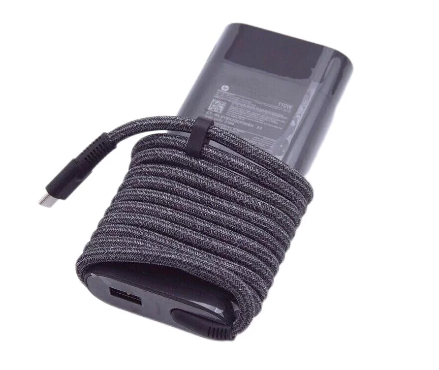 Genuine 110W USB-C/USB-A HP Dragonfly G3 7C8A7US Charger AC Adapter + Cable