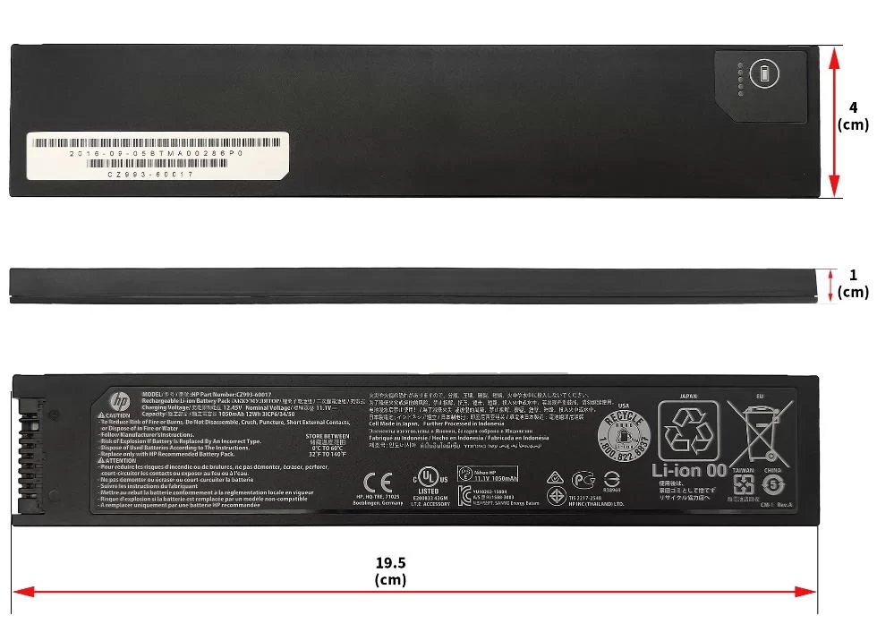 Genuine 1050mAh 12Wh HP CZ993-60017 M9L89A 3ICP6/34/50 Battery