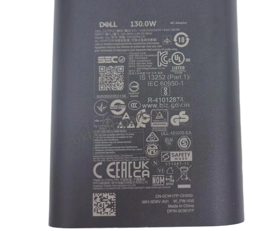 Genuine 130W Type-C GaN Dell Latitude 14 (5411-CF0M3) Charger AC Adapter + Cable