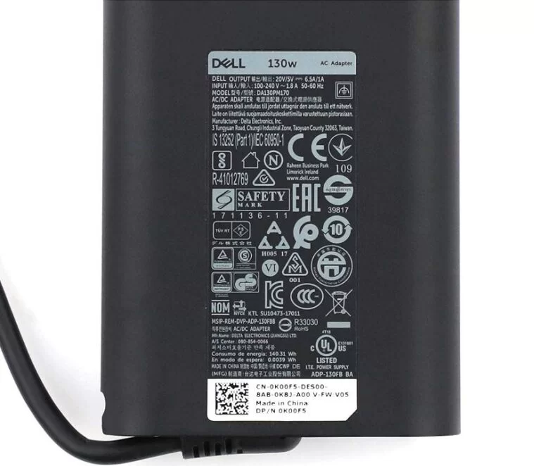 Genuine 130W Type-C Dell Precision 5540 Adapter Charger + Free Cable