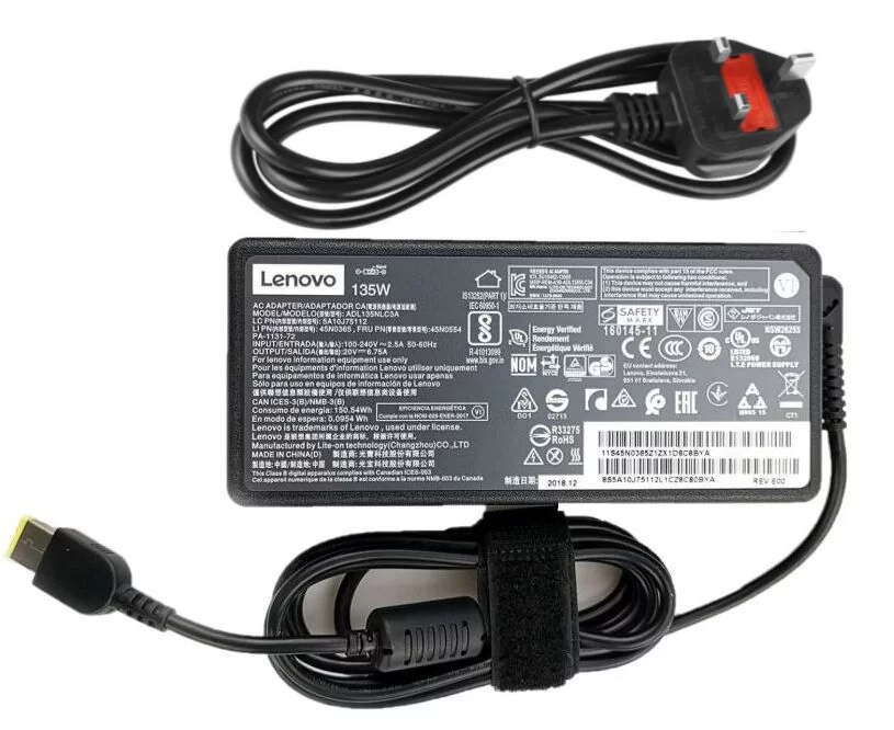 Genuine 135W Lenovo 36200605 45N0552 AC Adapter Charger + Free Cord