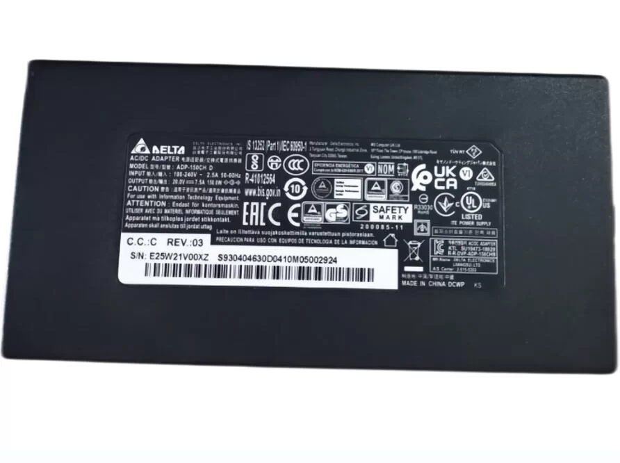 Genuine 20V 7.5A 150W MSI Katana GF66 11UC-083CA Adapter Charger + Cable