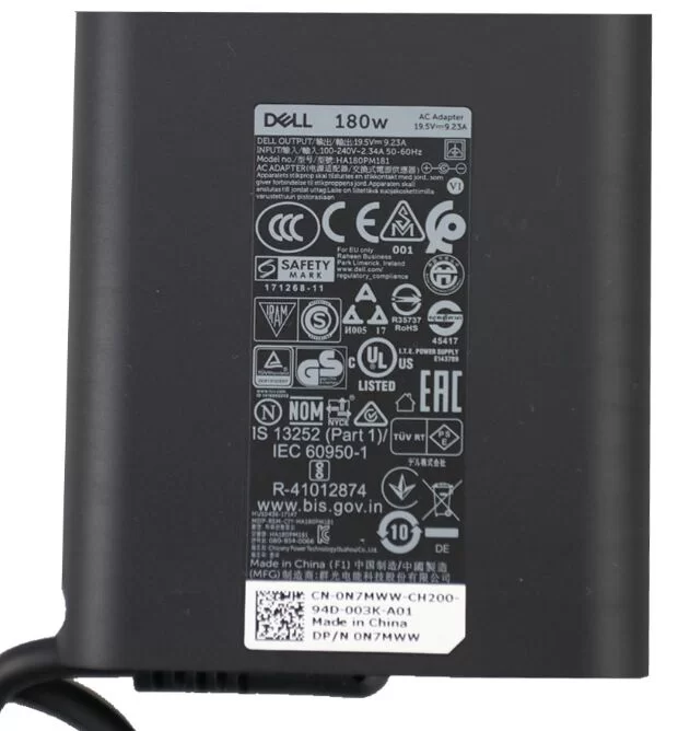 Genuine 180W Dell 450-18647 Charger AC Adapter + Free Cord