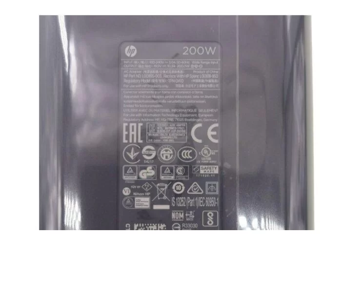 Genuine 200W HP ENVY 15-ep0007nv 15-ep0090tx Adapter Charger + Cable