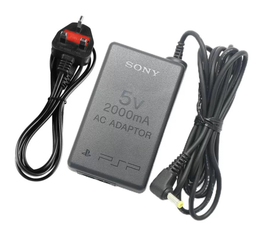 Genuine 5V 2000mA Sony PSP 1000 2000 3000 Charger AC Adapter + Cable