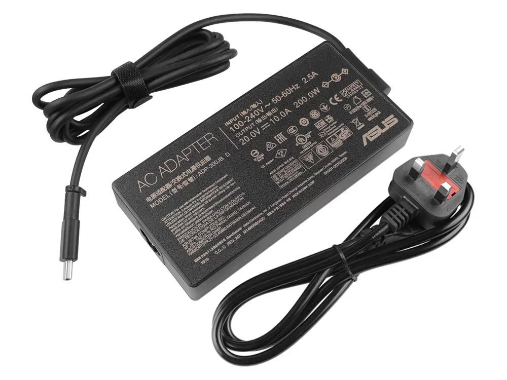 Genuine 200W Asus ProArt P16 H7606 Rectangle Conn AC Adapter Charger + Cable