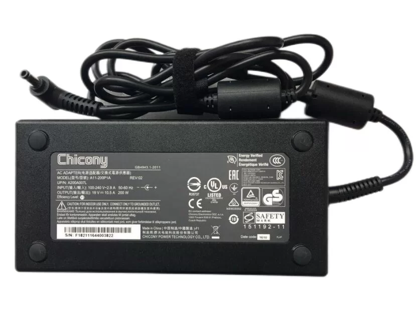 Genuine 200W Aorus X5 Adapter Charger + Power Cable