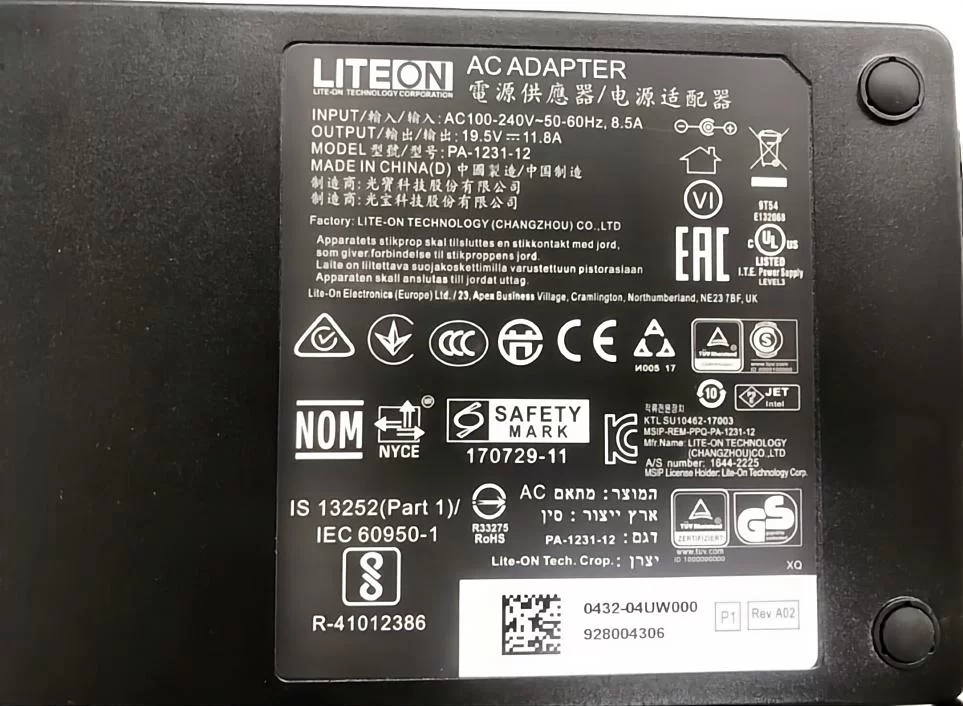 Genuine 19.5V 11.8A 230W Acer Predator 15 G9-593 Charger AC Adapter + Free Cable