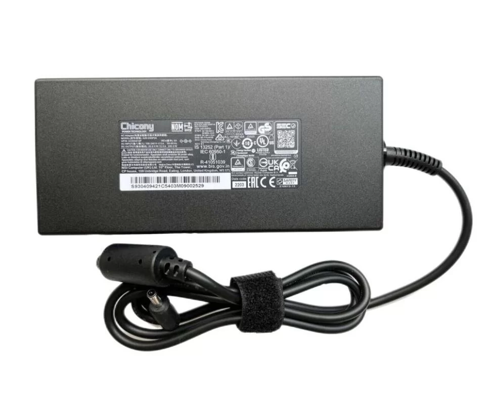 Genuine 20V 12A 240W MSI Creator M16 A12UC MS-1583 Adapter Charger + Power Cable