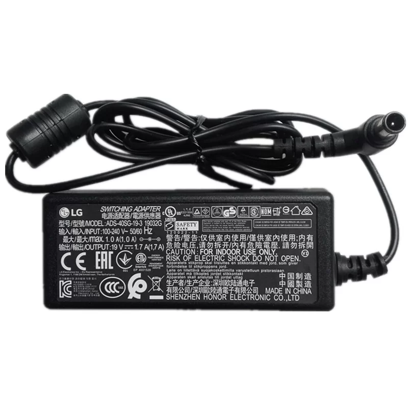 Genuine 32W LG IPS Monitor 22MP65HQ 22MP65VQ-P Adapter Charger + Cord