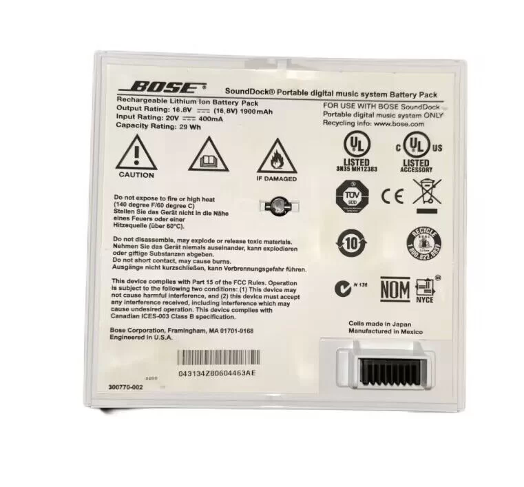 Genuine 2200mAh 32Wh Bose 300770-002 Battery