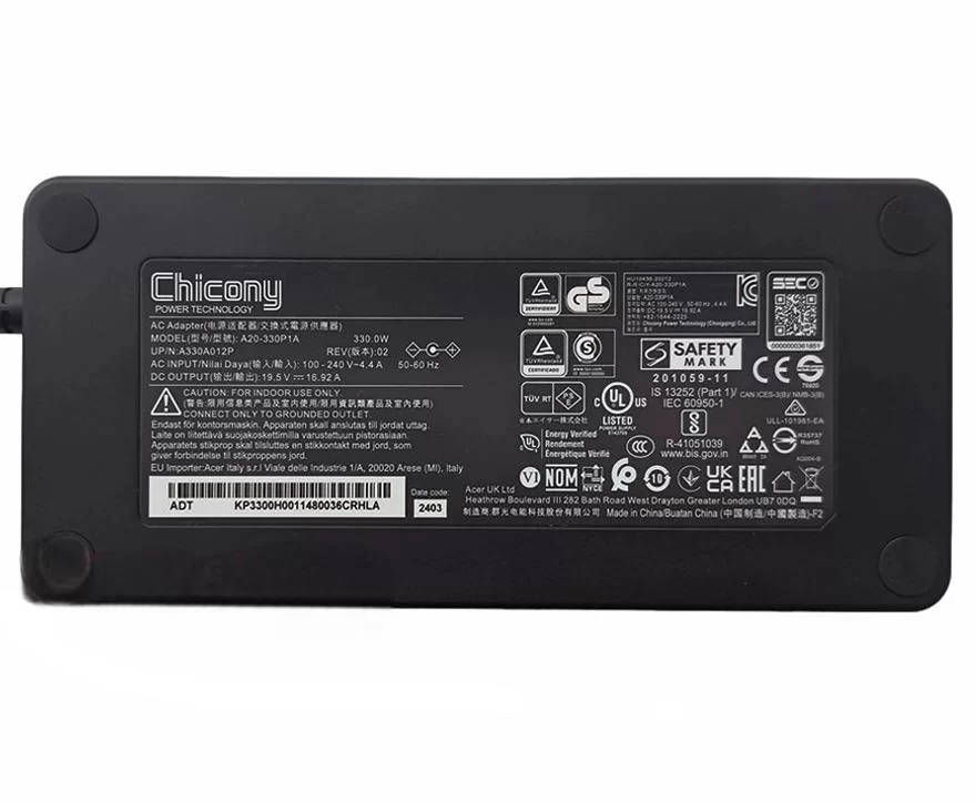 Genuine 19.5V 16.92A 330W Chicony A20-330P1A AC Adapter Charger + Cable