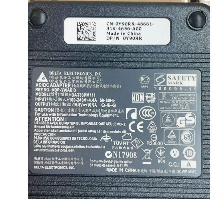 Genuine 19.5V 16.9A 330W 5.5mm*1.7mm Delta ADP-330AB D Adapter Charger + Cable
