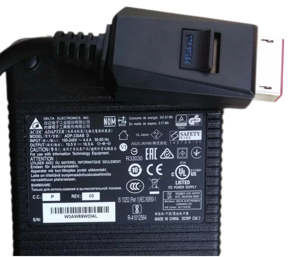 Genuine 19.5V 16.9A 330W Asus 0A001-00610100 Adapter Charger + Free Cable