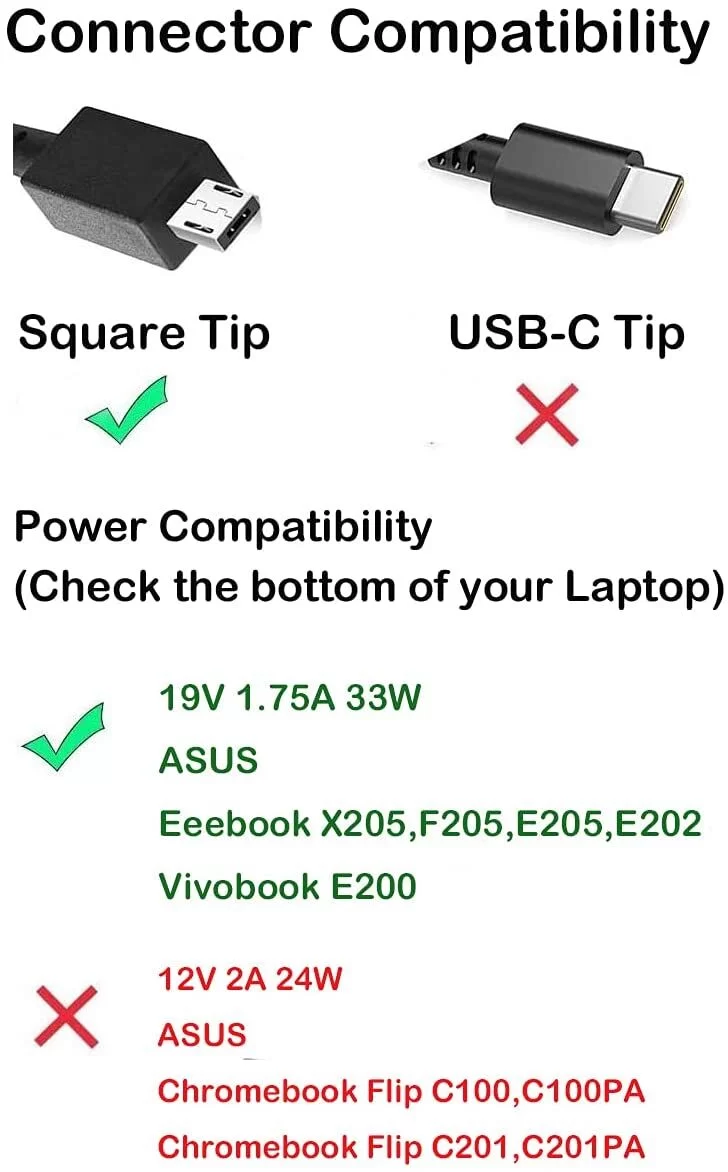 Genuine 19V 1.75A 33W Asus 01A001-0342400 01A001-0342500 AC Adapter Genuine 19V 1.75A 33W Asus 01A001-0342400 01A001-0342500 AC Adapter
