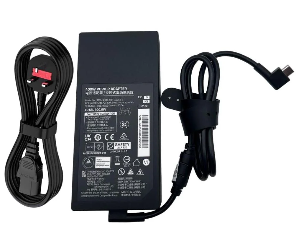 Genuine 20V 20A 400W Razer ADP-400CB B Charger AC Adapter + Cable