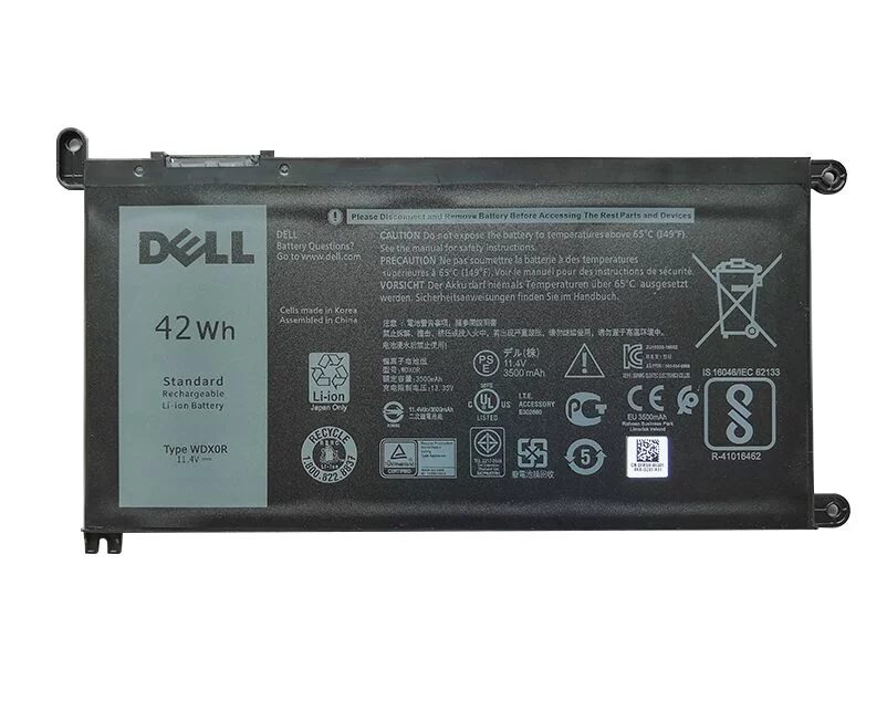 Original 4-Cell 3500mAh 42Wh Dell WDXOR Battery