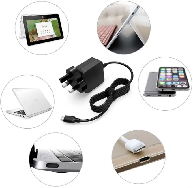 Genuine 45W USB-C Acer Chromebook 13 CB713-1W-36XR Adapter Charger