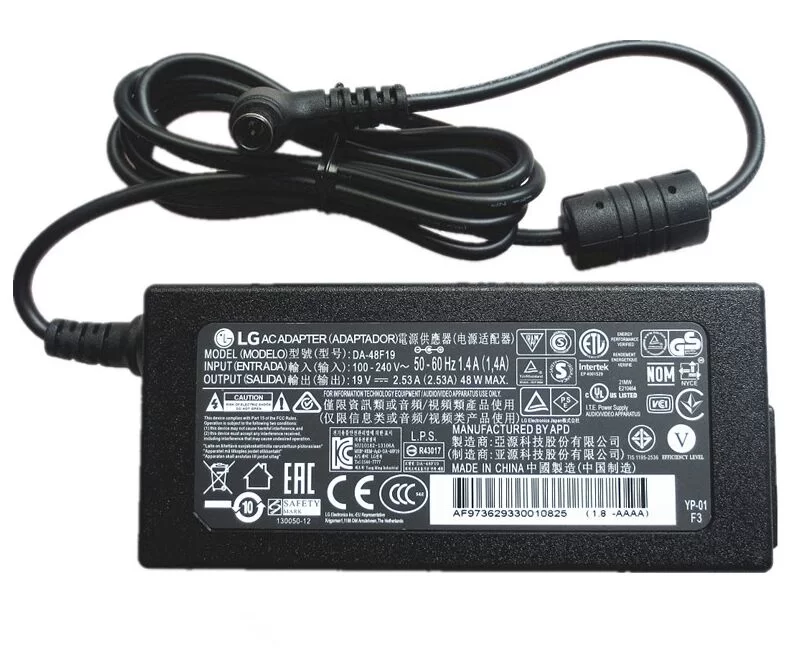 Genuine 19V 2.53A LG 21:9 UltraWide 29UM65 29UM65-P 29UM65-w Charger