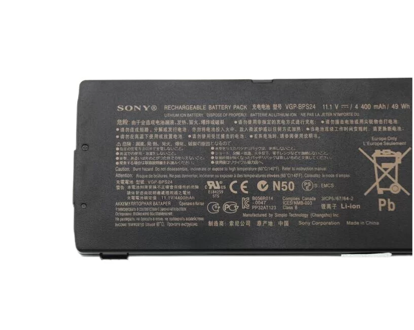 Genuine 6 Cell 4400mAh 49Wh Battery for Sony SVS1311Q9E SVS1311S9E