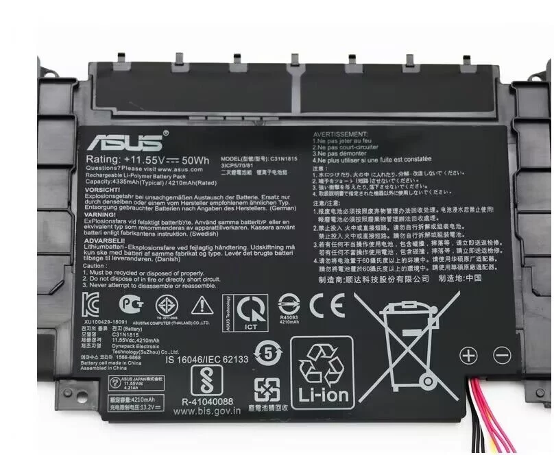 Genuine 4335mAh 50Wh Battery Asus 0B200-03150000 Genuine 4335mAh 50Wh Battery Asus 0B200-03150000