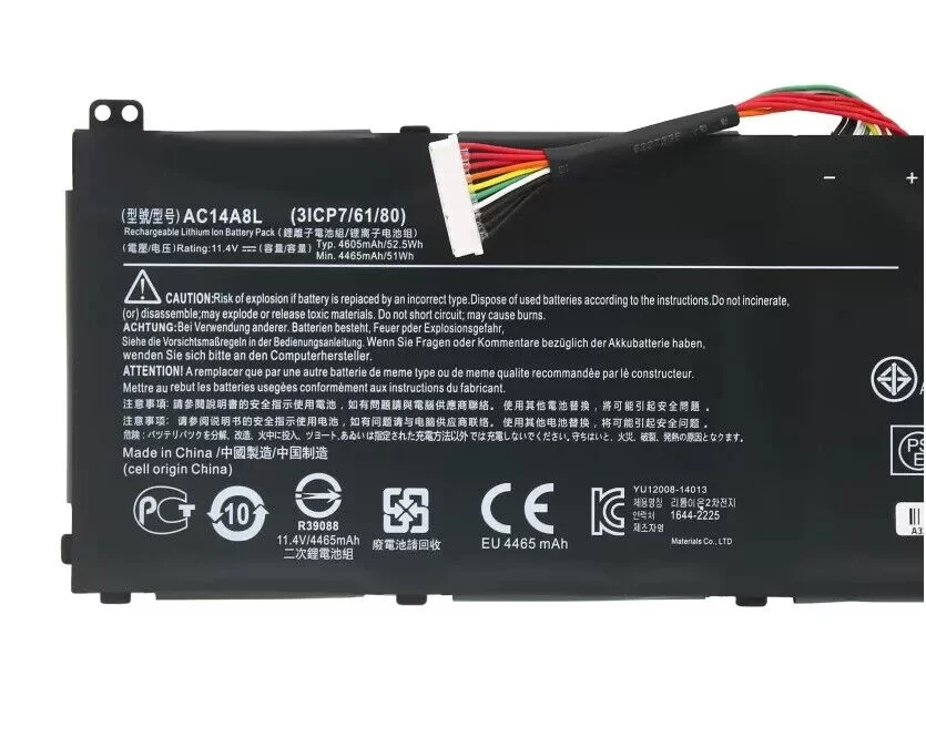 Genuine 4605mAh 52.5Wh Battery for Acer AC14A8L