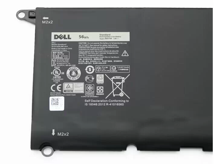 Genuine 6710mAh 56Wh Battery for Dell 90V7W