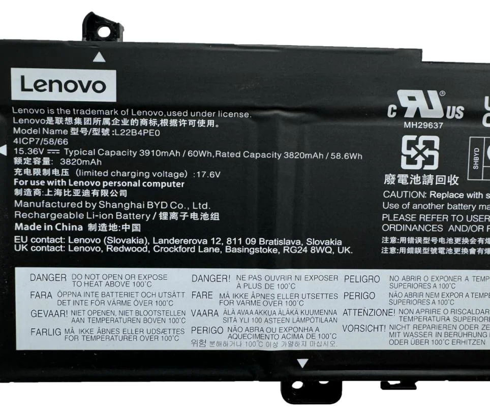 Genuine 3910mAh 60Wh Lenovo 5B11L67329 5B11L67335 Battery Genuine 3910mAh 60Wh Lenovo 5B11L67329 5B11L67335 Battery