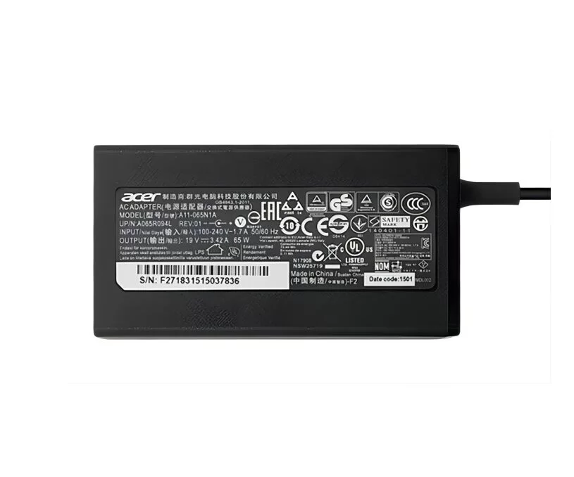 Original 65W Acer TravelMate P236-M-333M Adapter Charger + Free Cord