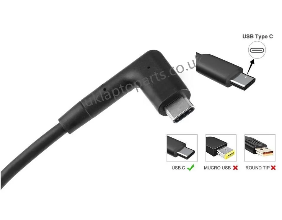 Genuine 65W Type-C Fujitsu Lifebook E5412 (VFY:E5412MH5BMDE) Charger AC Adapter + Cable