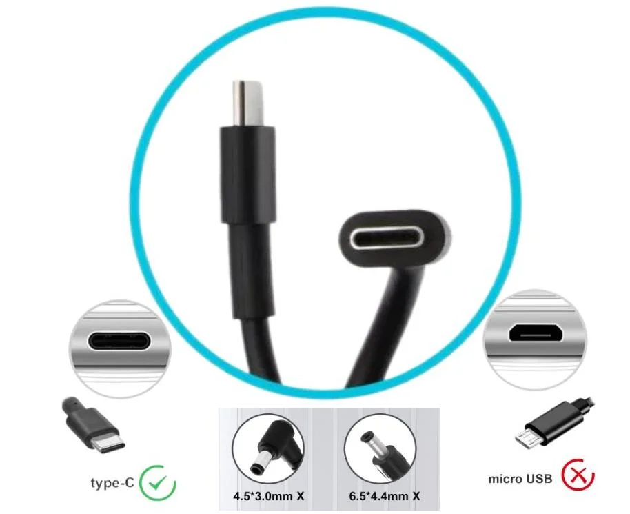 Genuine 65W USB-C LG ADT-65FSU-D03-EPK Charger AC Adapter + Cable