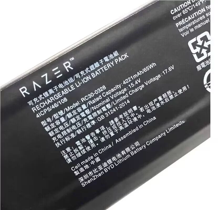 Genuine 4221mAh 65Wh Battery for Razer Blade 15 RZ09-03286