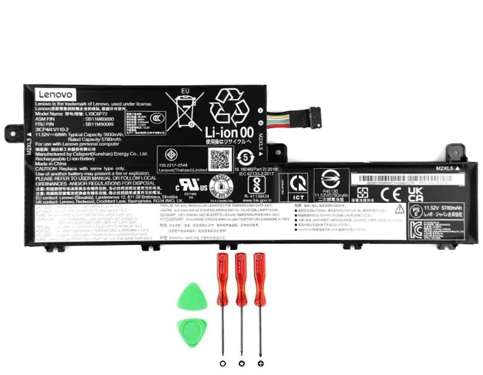 Genuine 5930mAh 68Wh Battery for Lenovo 5B10W13960 5B10W13961 5B11M90089