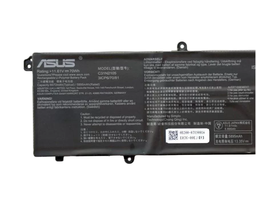 Genuine 5895mAh 70Wh Battery for Asus 0B200-04140200