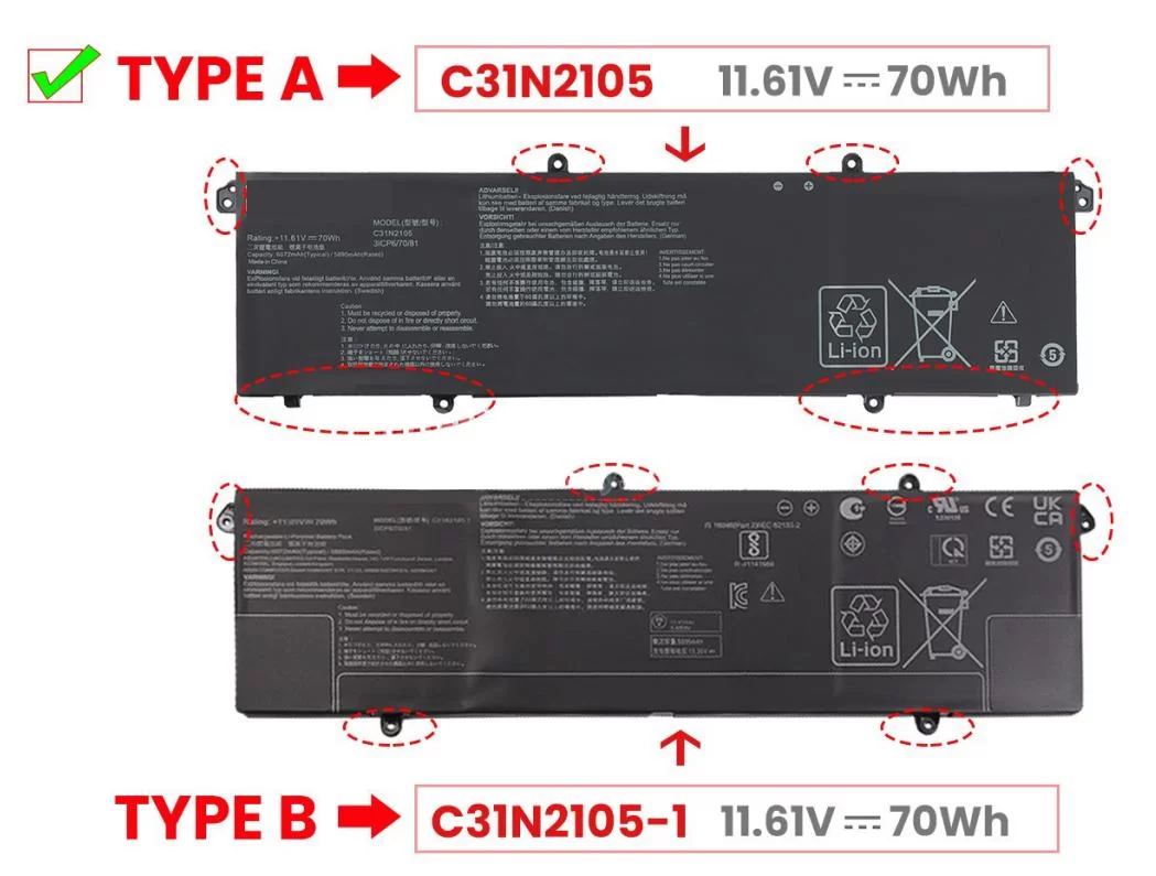 Genuine 5895mAh 70Wh Battery for Asus 0B200-04140200