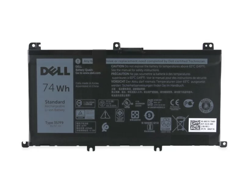 Genuine 6 Cell 6400mAh 74Wh Battery for Dell 71JF4 071JF4 451-BBPZ