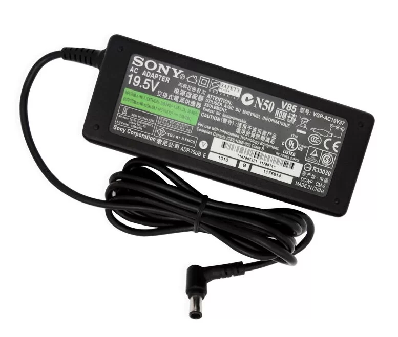 Genuine 19.5V 3.9A 76W Sony Vaio VGP-AC19V20 AC Adapter + Free Cord