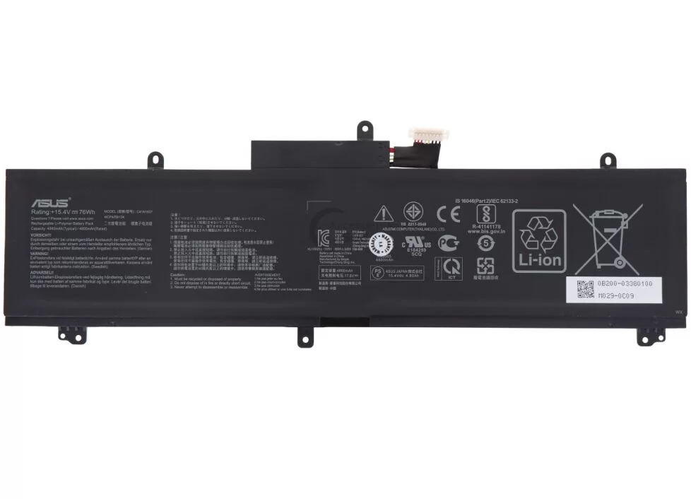 Genuine 4 Cell 4940mAh 76Wh Asus ROG Zephyrus GA502IV-0024A4800H Battery
