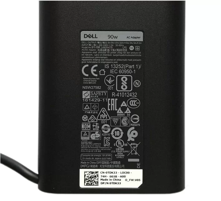 Genuine 90W USB-C Dell 450-AGOQ Adapter Charger + Free Cable