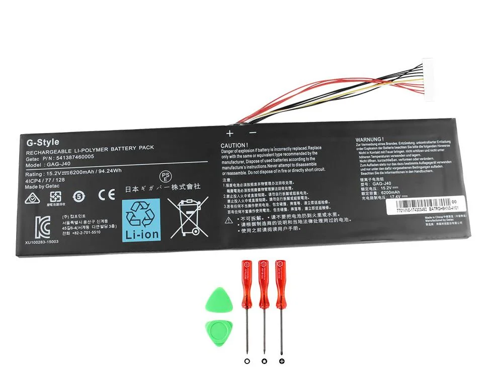 Genuine 6200mAh 94.24Wh Gigabyte GAG-J40 4ICP4/77/128 Battery