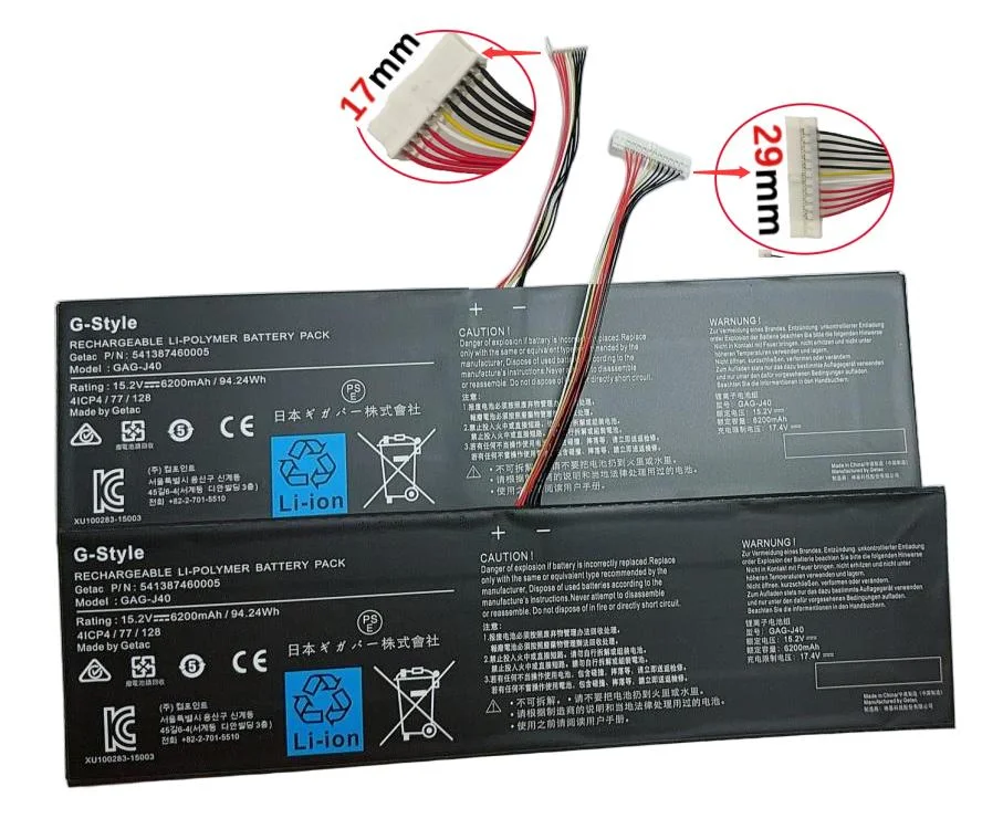 Genuine 6200mAh 94.24Wh Gigabyte Aero 14(GTX 965M) Battery