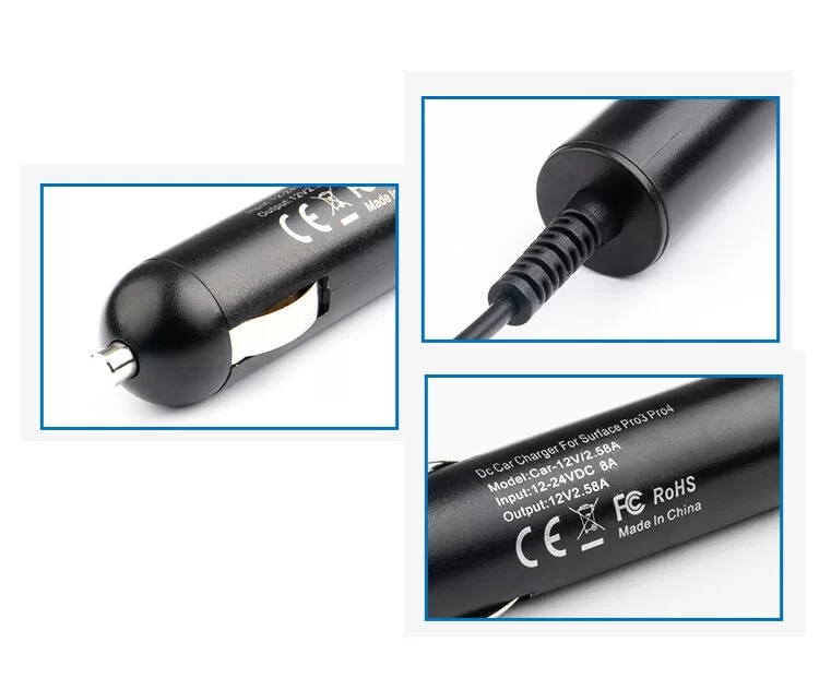 12V 2.58A 36W Car Charger For Microsoft 1625 Surface Pro 3 7G6-00001