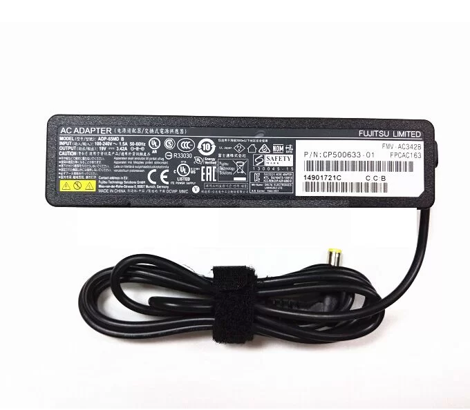 Genuine Slim 65W Fujitsu A11-065N5A CP500620 Adapter Charger + Cord